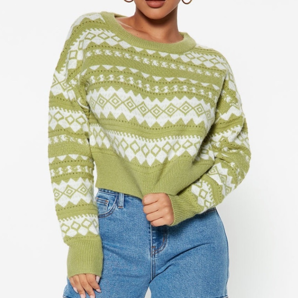 Fashion Nova Green Sweater